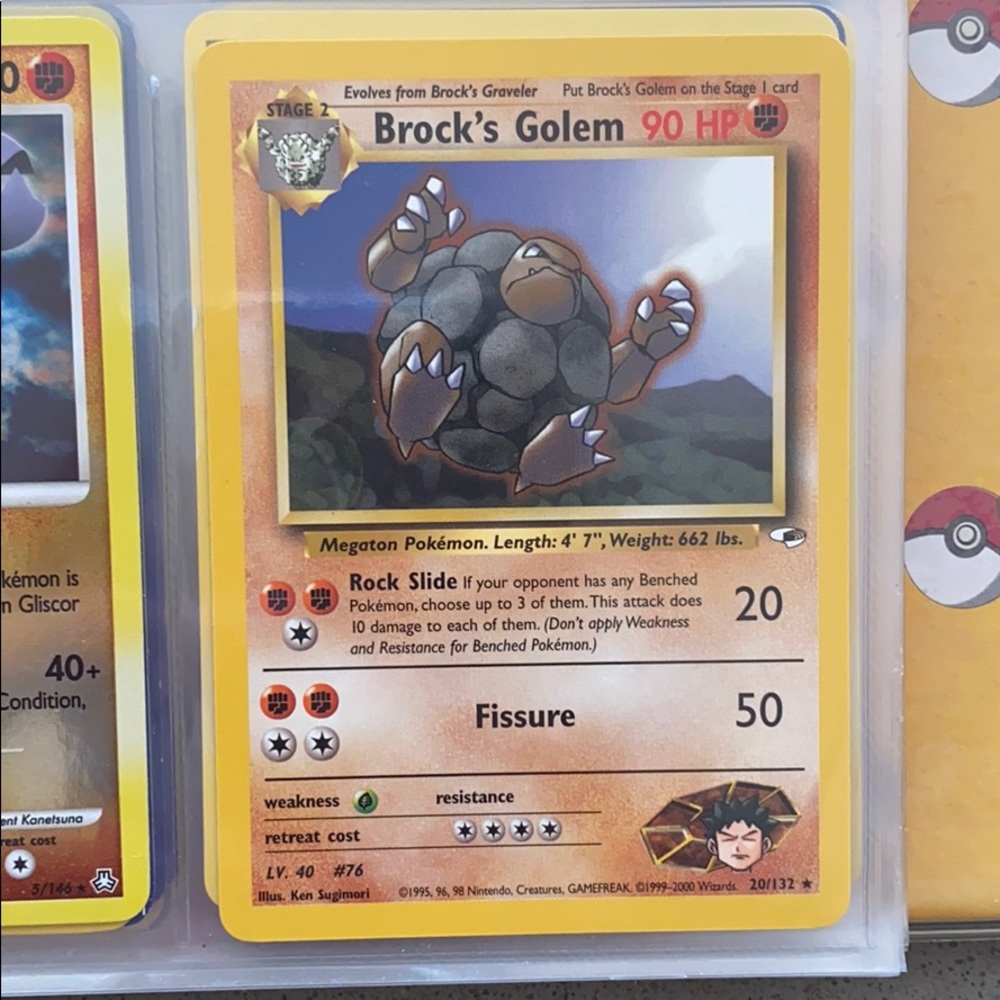 Brock’s Golem Pokmon Card